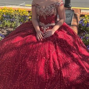 Red Chicas Ball Gown For Prom Sweet 16 or Quinceñera